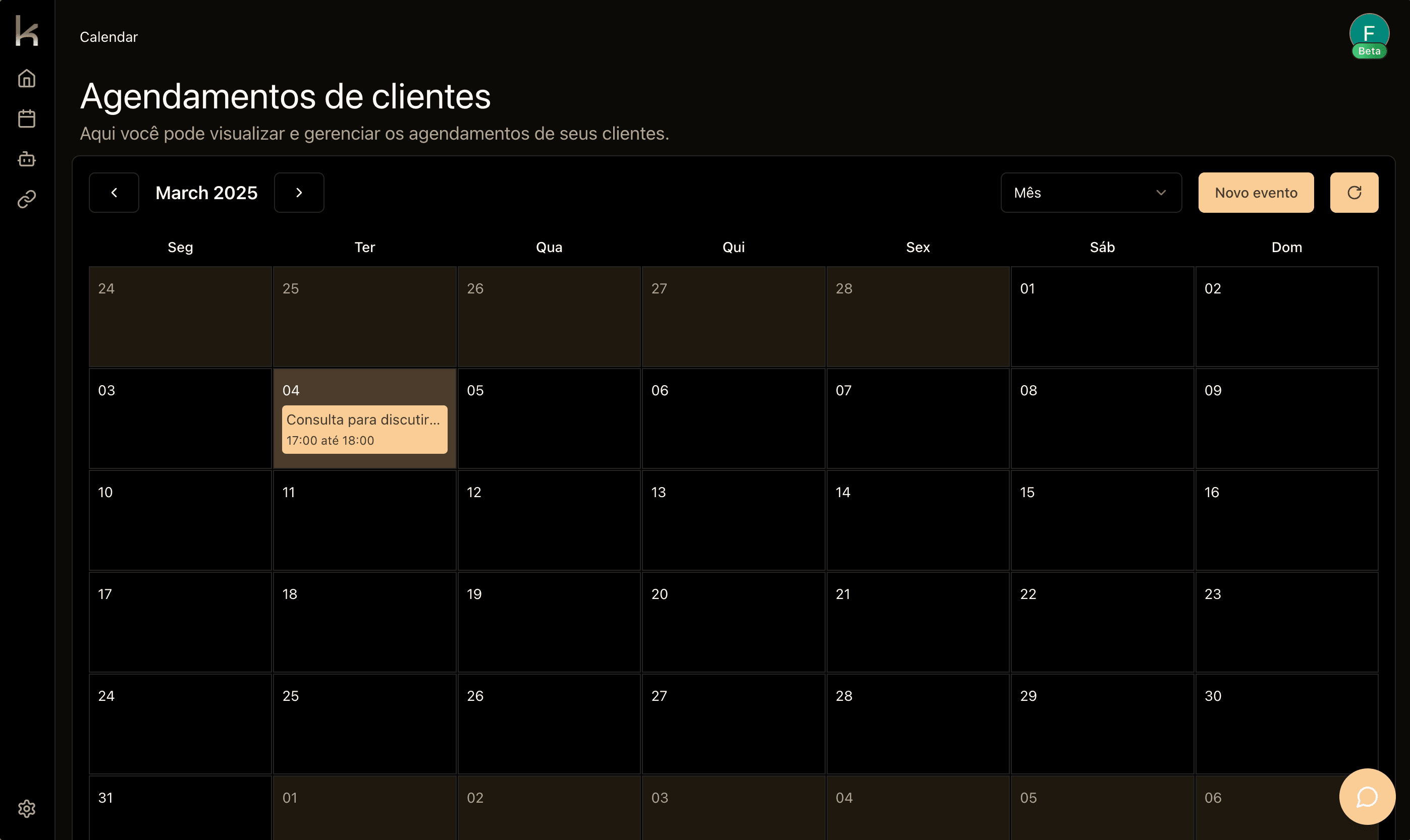 Página de usuários Ekko